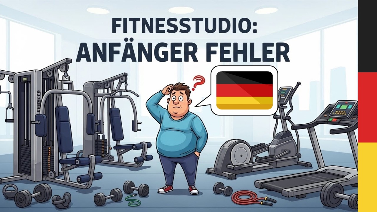 Einfache deutsche Geschichte zum Deutschlernen | Deutscher Dialog - im Fitnessstudio