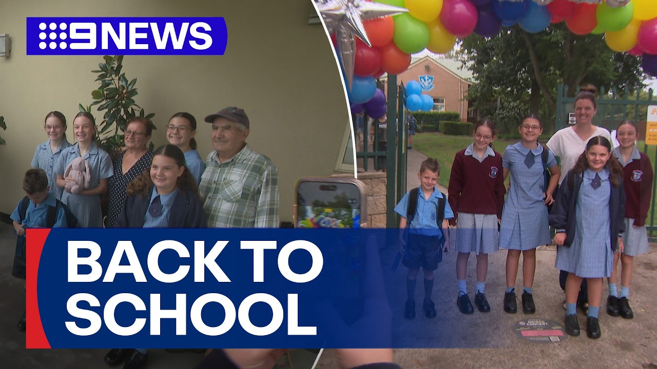 Thousands of children return to school in a day full of emotion | 9 News Australia