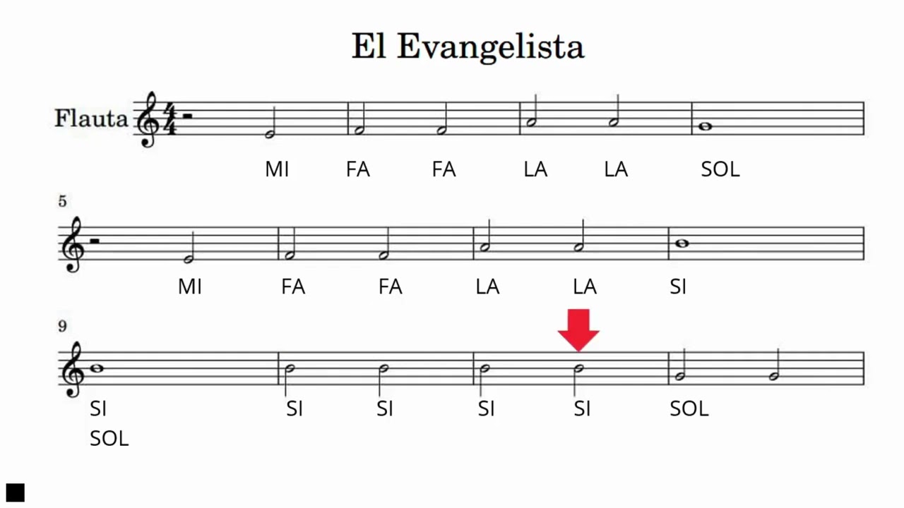 El Evangelista para flauta Adaptación (José Vélez García)