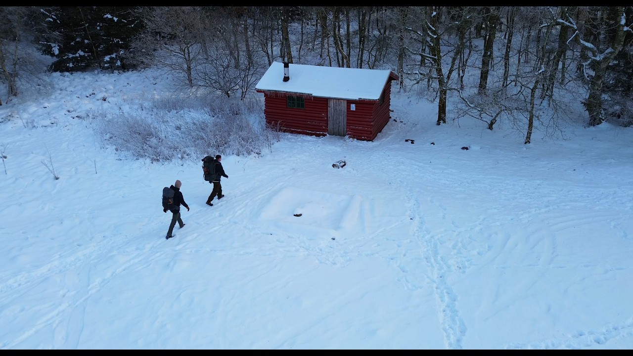 Overnight Freezing Winter in an Off Grid Cabin - ASMR