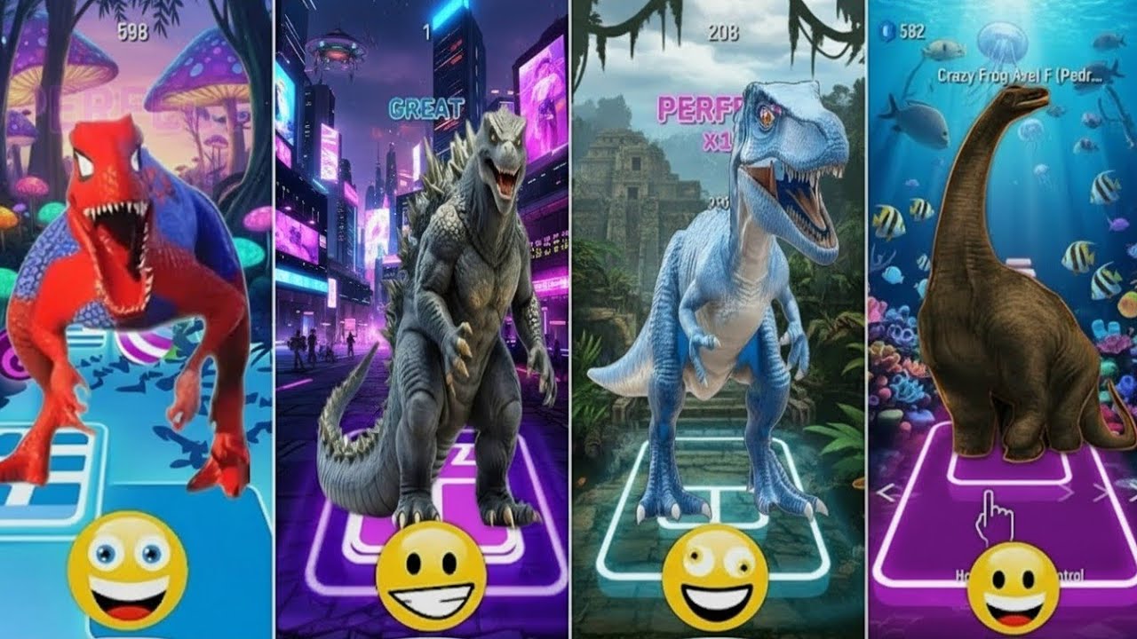 Tiles Hop: Godzilla vs KingKong – Ultimate Dance Battle 🎶🔥