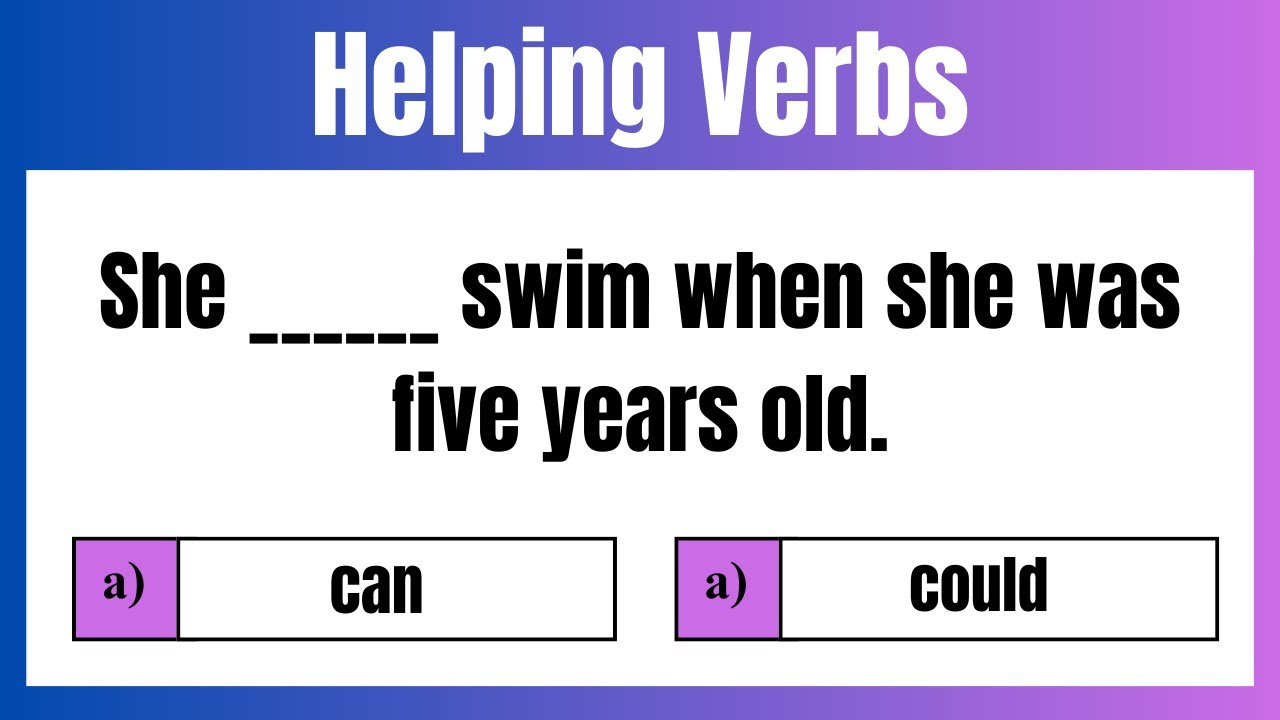 Helping Verbs Quiz | English Grammar Test