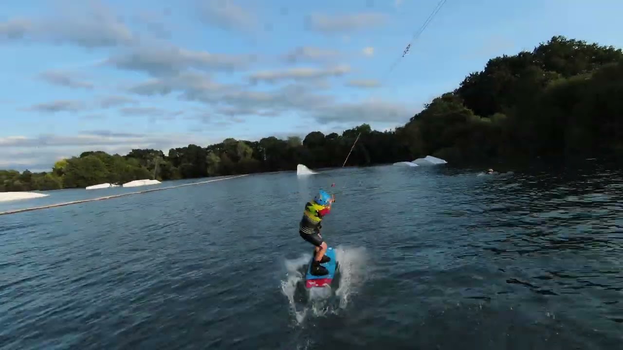 Drone footage of our wakeboard session at New Forest Waterpark 2023