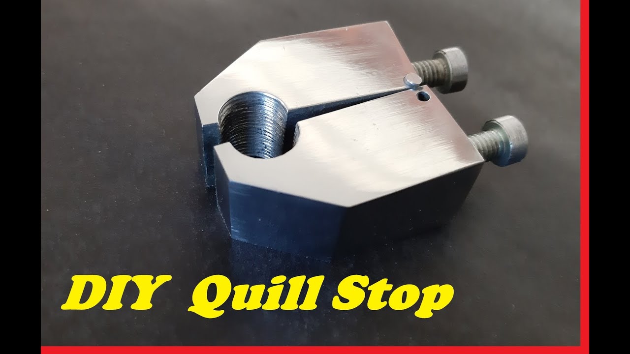 diy quill stop for bridgeport mill | stop para fresadora furadeira