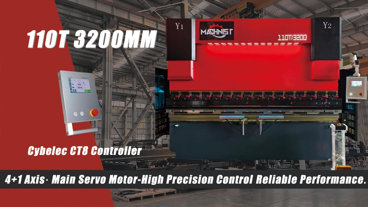 110T 3200 CNC Press Brake | CYBELEC CT8 | 4+1 Axis Electro-Hydraulic Bending Machine #pressbrake