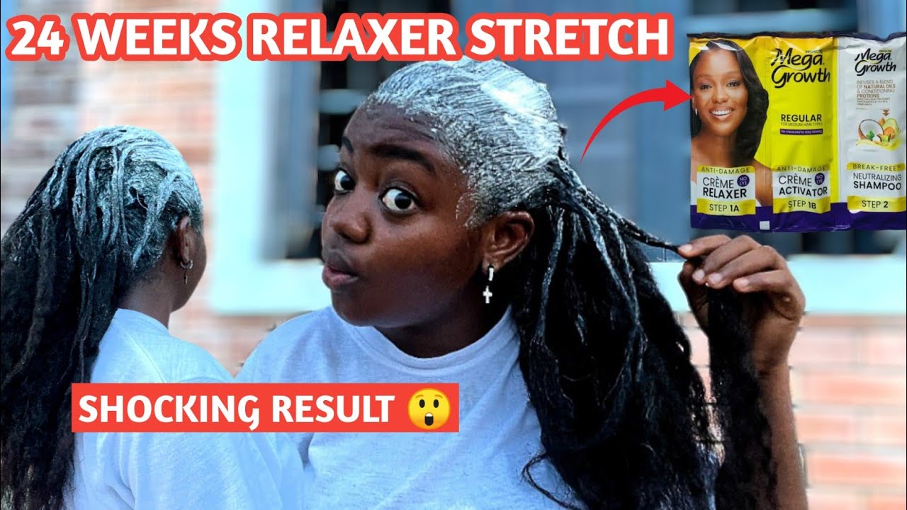 I Relaxed My Hair After 24 Weeks… Did I Lose Length or Gain Growth? | Mega Growth Relaxer
