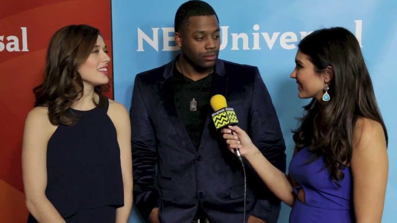 Laroyce Hawkins and Marina Squerciati from Chicago PD @ NBC Red Carpet | AfterBuzz TV Interview