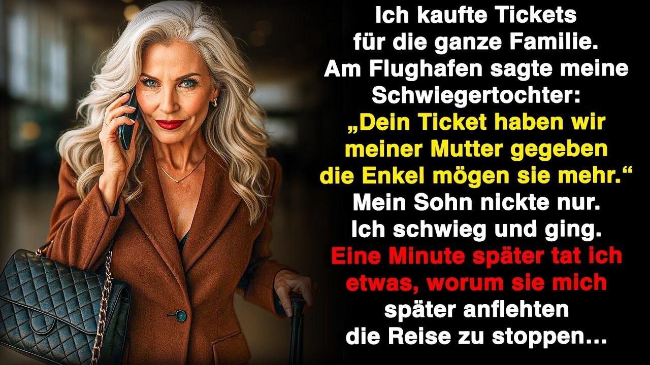 Meine Schwiegertochter sagte: „Dein Ticket bekam meine Mutter, die Enkel mögen sie mehr.“
