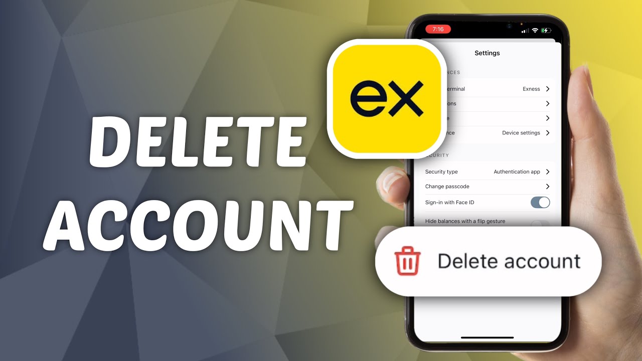 Как навсегда удалить учетную запись Exness