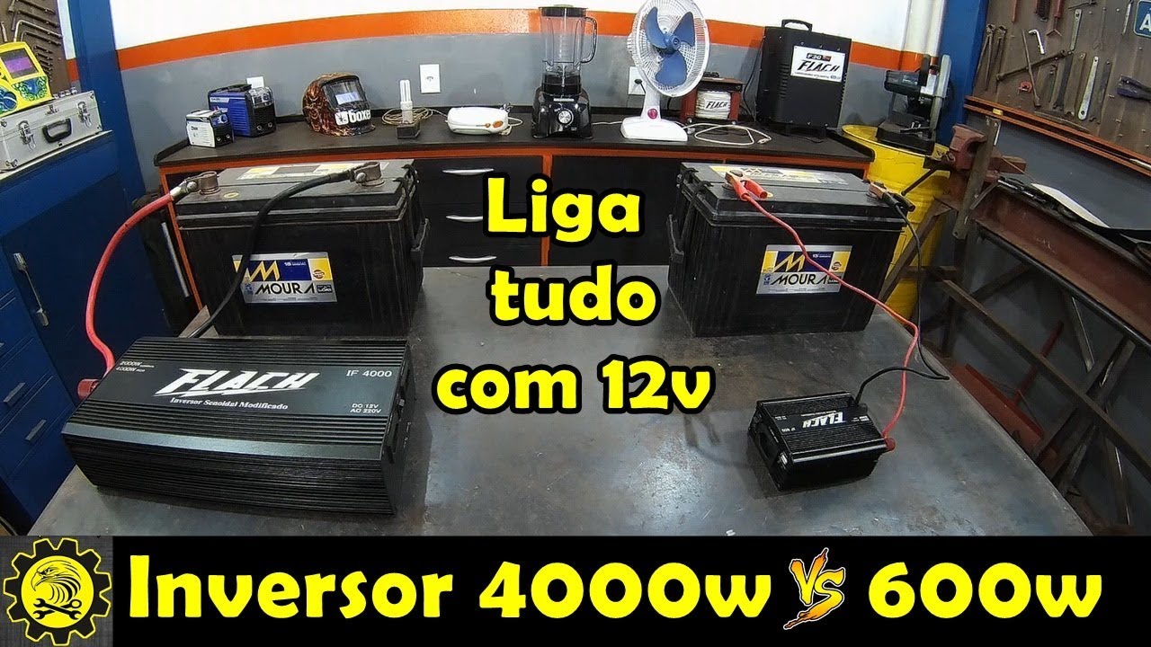 Comparativo de Inversor de Tensão / 4000W versus 600w
