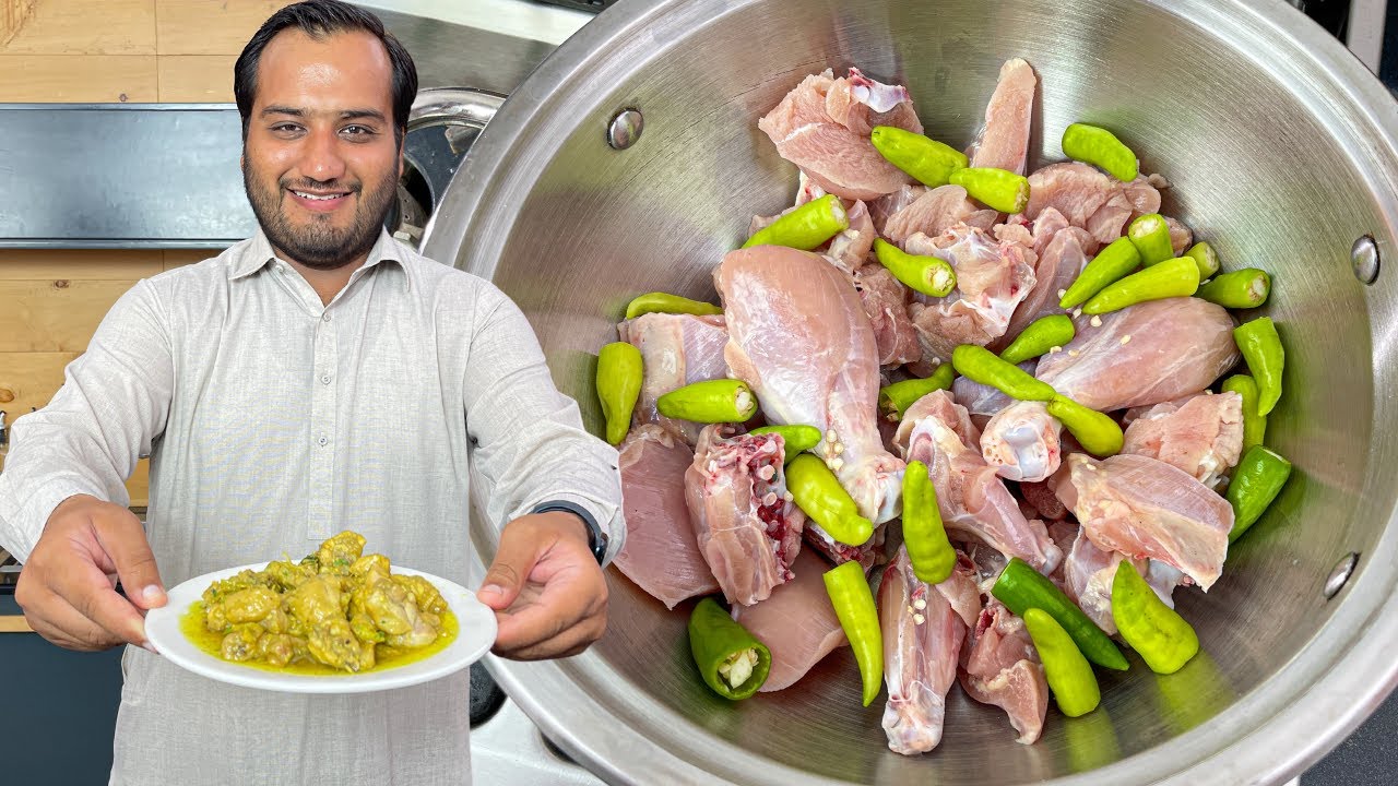 Mirchi Chicken Karahi -Green Chili Dinner Idea Recipe