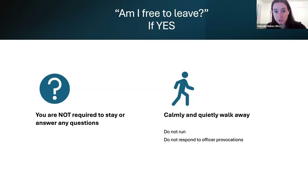 Know Your Rights Training: What to do in an Encounter with the police