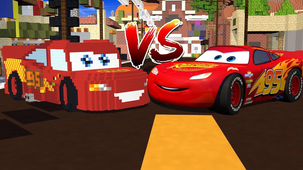 Minecraft Mcqueen VS Normal Mcqueen !