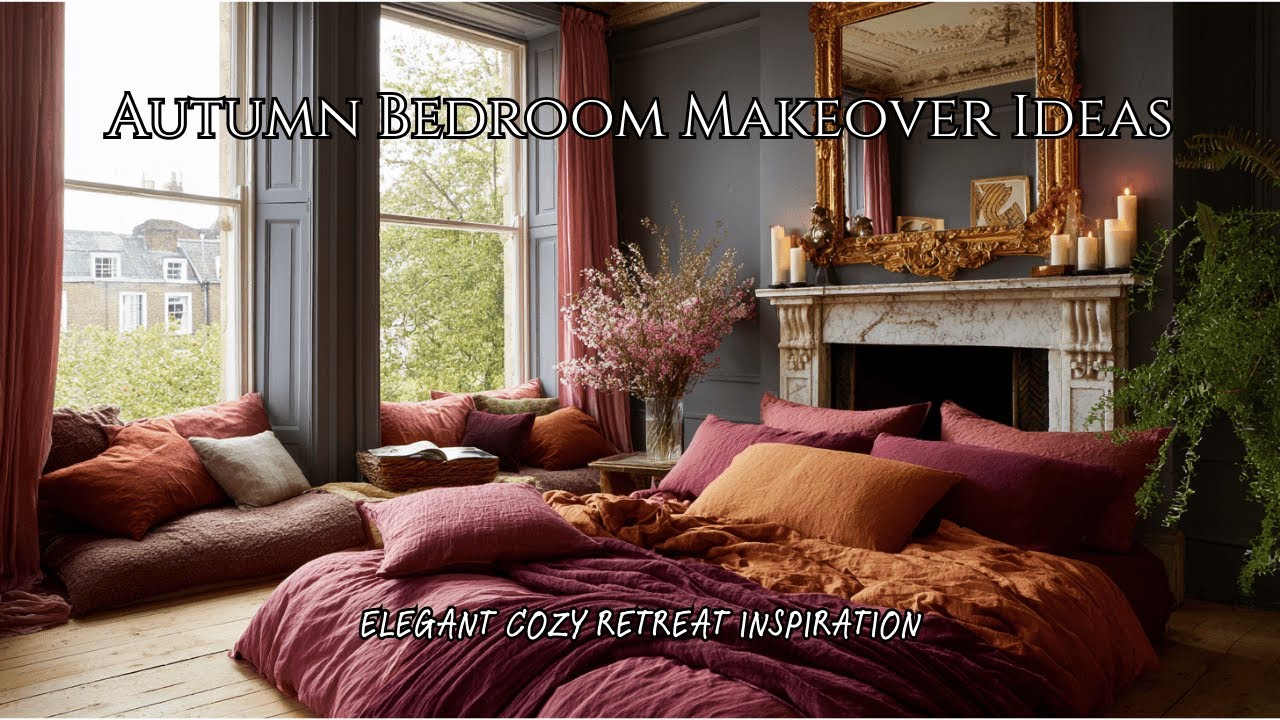 Laura Ashley Autumn Bedroom with Rich Colors and Soft Linens