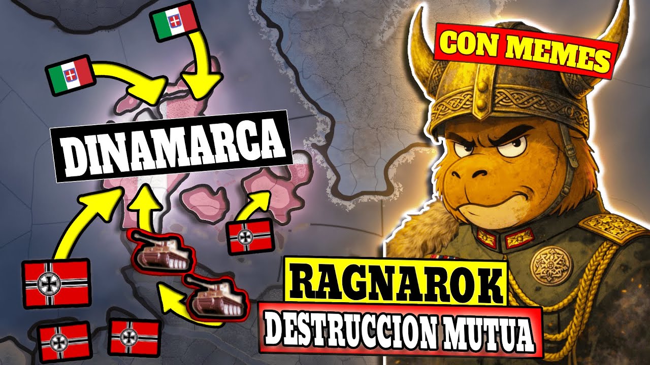 Creé la Dinamarca más AGRESIVA para ARRASAR al EJE y a la URSS. HOI4, WW2