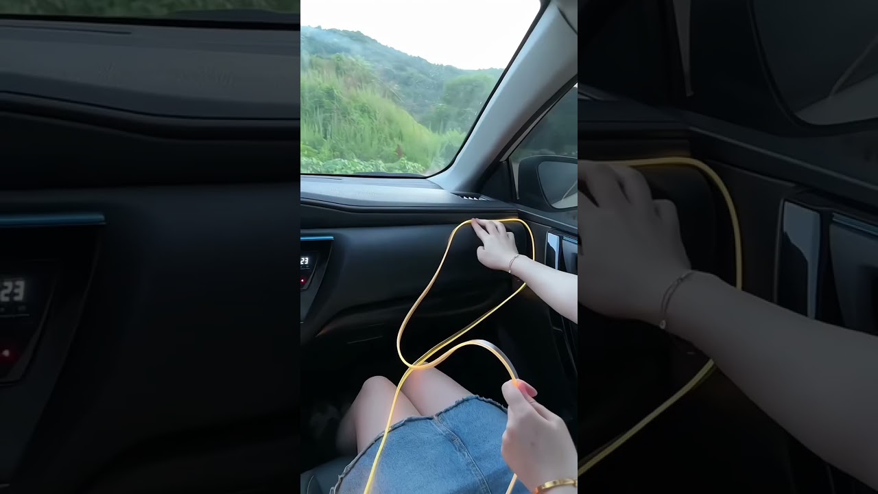 🚗💡 Estilo moderno para seu carro com a Fita LED Interior!