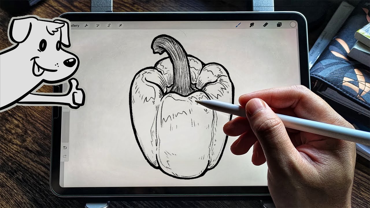 How to draw bell pepper 🫑
