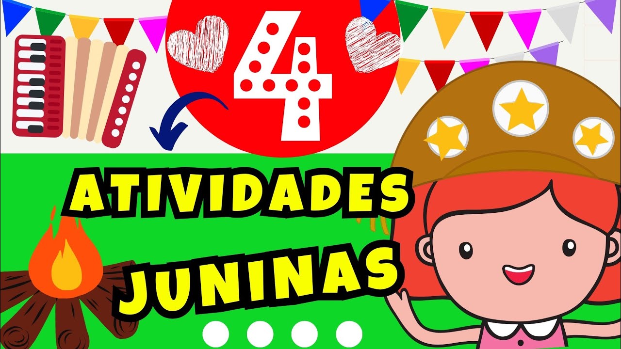 🔴4 ATIVIDADES DE ARTE com a temática JUNINA| FESTA JUNINA| EDUCAÇÃO INFANTIL ❤