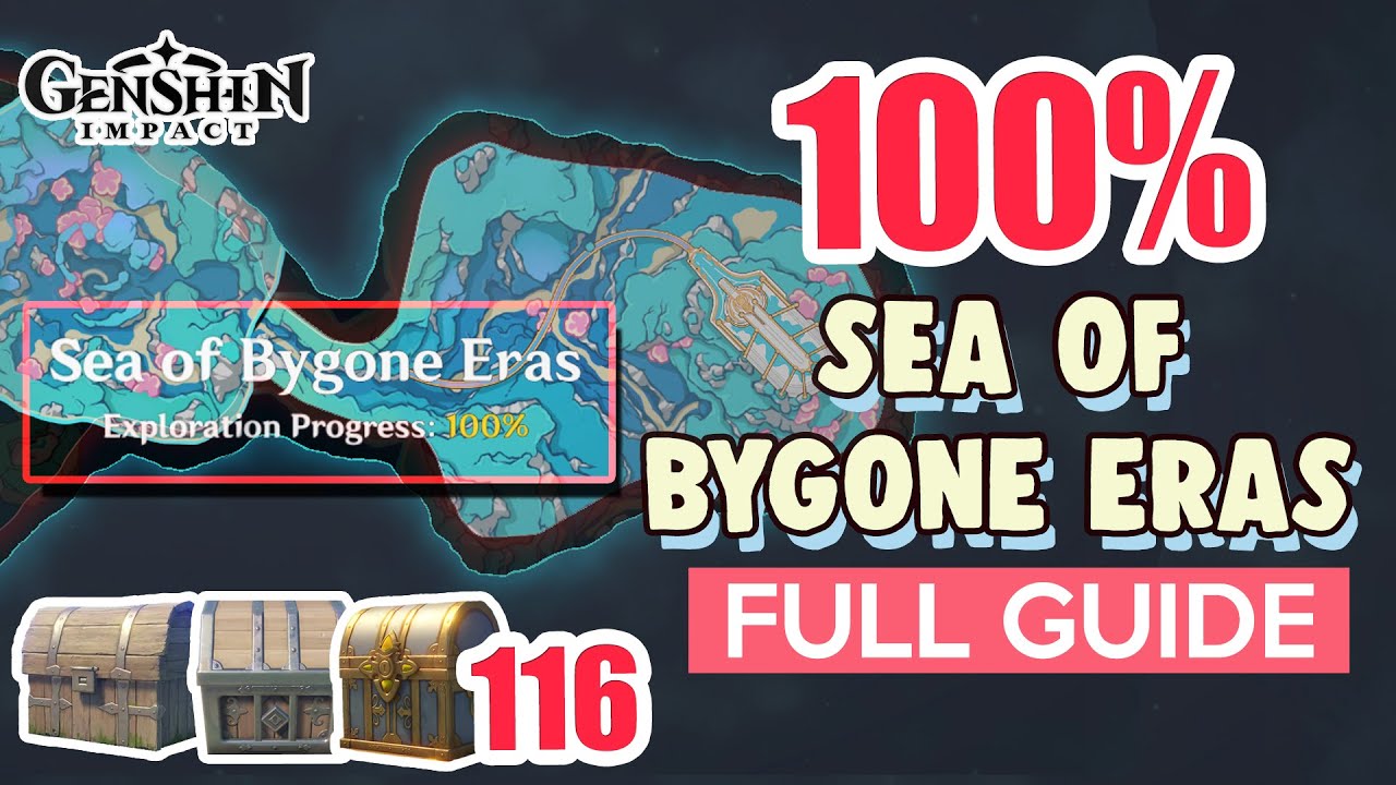 How to: Sea of Bygone Eras 100% FULL Exploration ⭐ Fontaine ALL CHESTS【 Genshin Impact 】