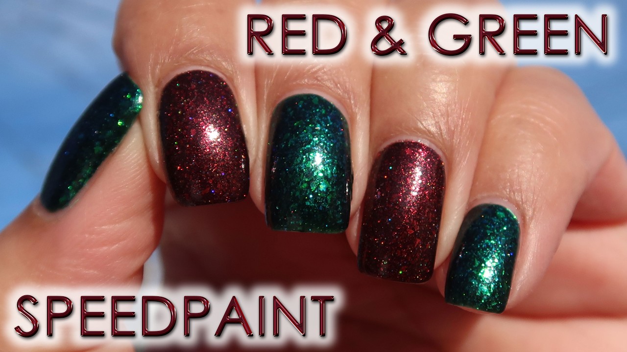 Red & Green Christmas Skittles | Speedpaint & Polish in Motion| MSLP