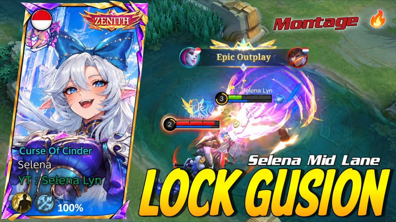 LOCKED GUSION🔥 SELENA MID LANE INSTAN KILL | EPIC OUTPLAY | MLBB 