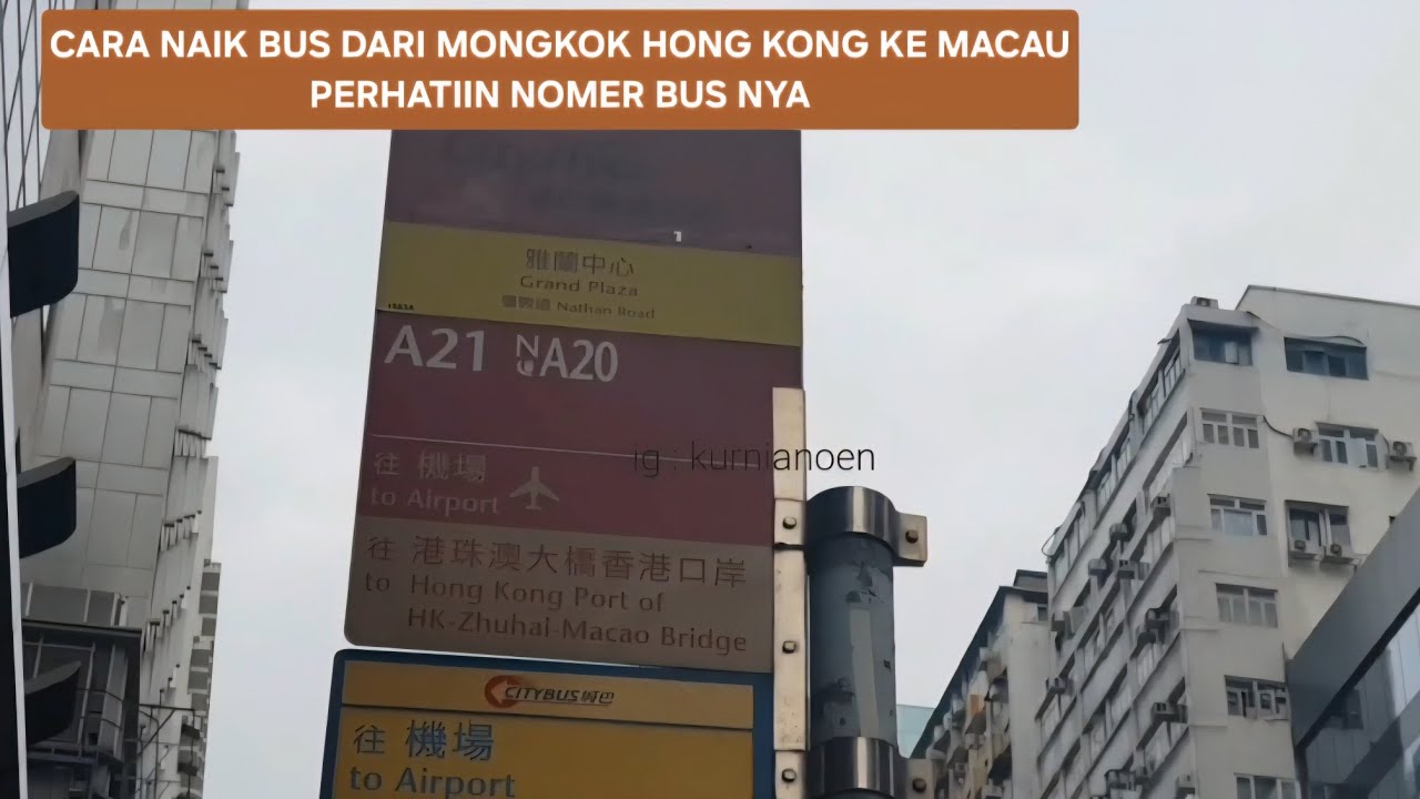 DARI MONGKOK HONG KONG KE MACAU NAIK BUS | CARA NAIK BUS DARI HONGKONG KE MACAU
