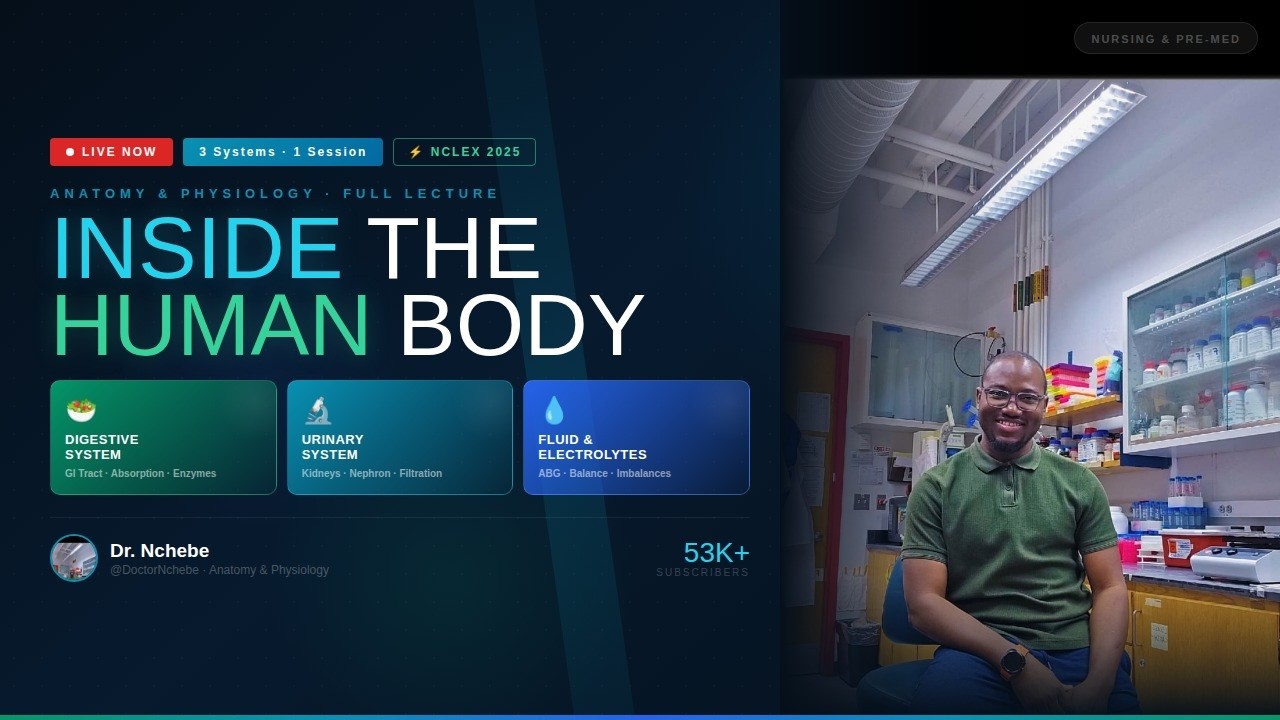 🔴 LIVE: Digestive, Urinary & Fluid Balance FULL BREAKDOWN | High-Yield  Anatomy & Physiology