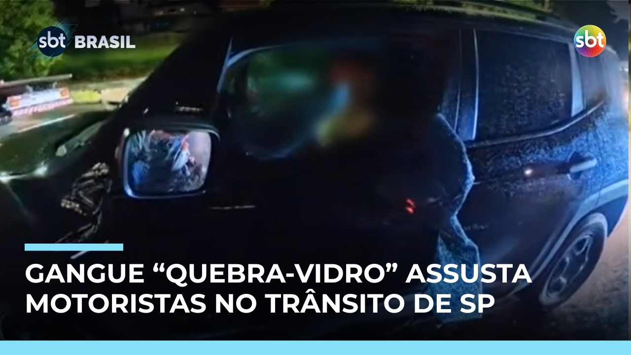 Gangue “Quebra-Vidro”: Onda de arrastões no trânsito assusta motoristas em SP | #SBTBrasil