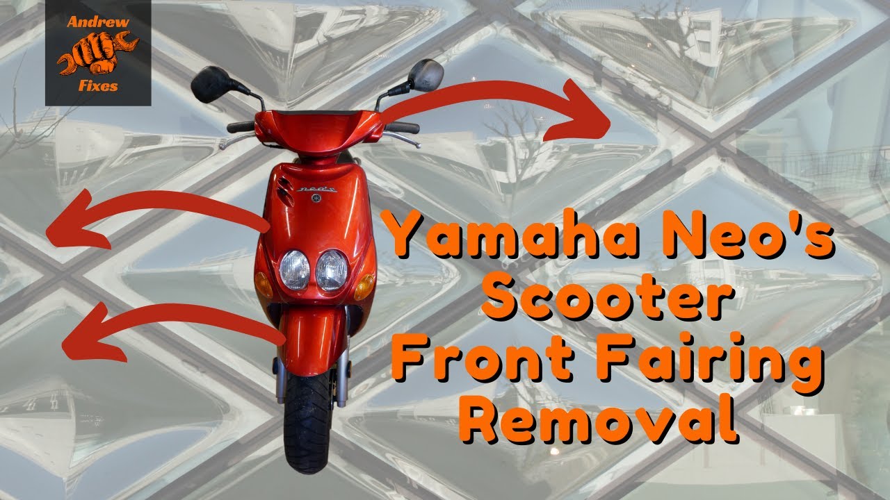 Снятие переднего обтекателя скутера Yamaha Neo 50