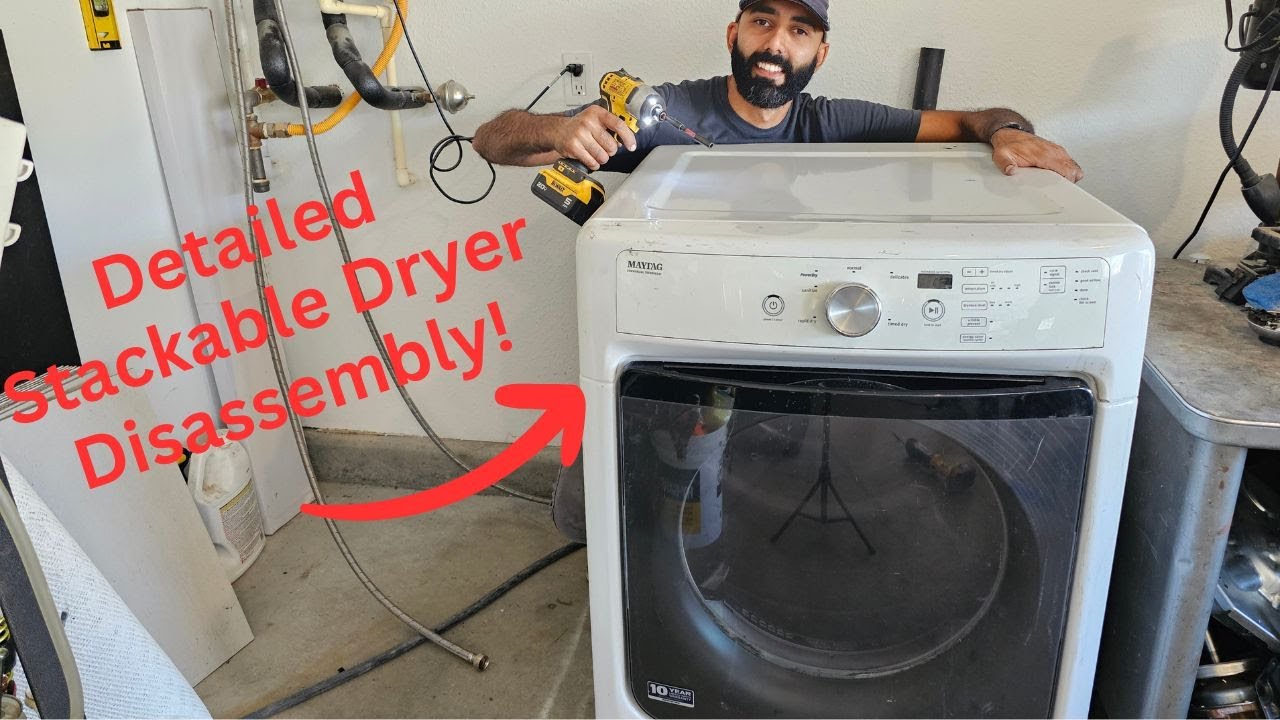 How To Disassemble Any Whirlpool/Maytag Stackable Dryer!