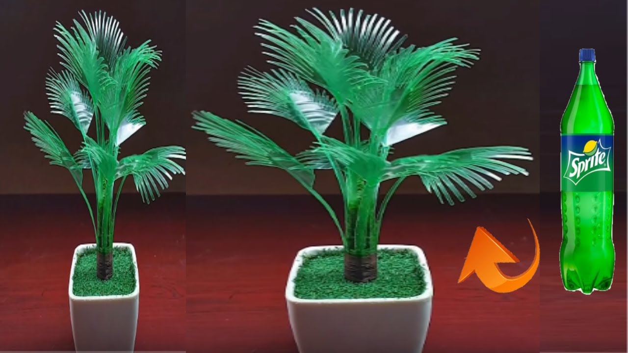 أجمل شجرة زينة للديكور من علب البيبسي فقط Make Wonderful Tree with Plastic Bottle