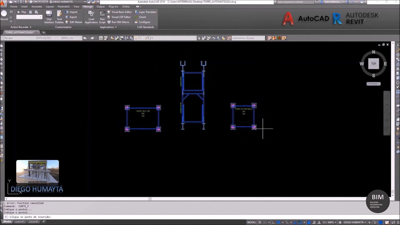 Corte automatizado de pe&ccedil;as no AutoCAD.