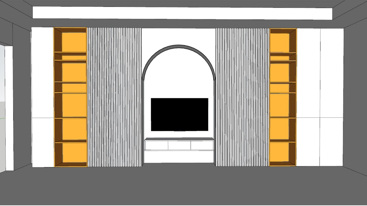 Dựng hệ tủ trang trí với Sketchup