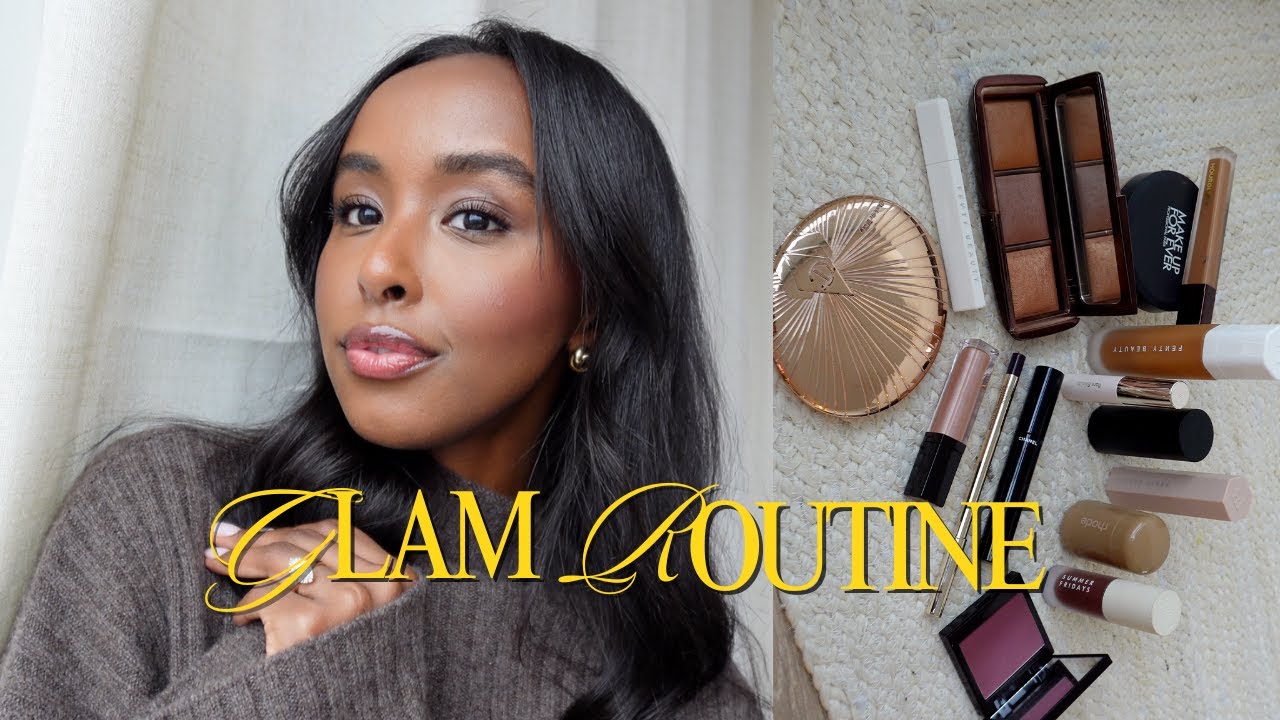 full glam routine like we're on facetime 🤍 chatty skincare, makeup, hair, and outfit grwm