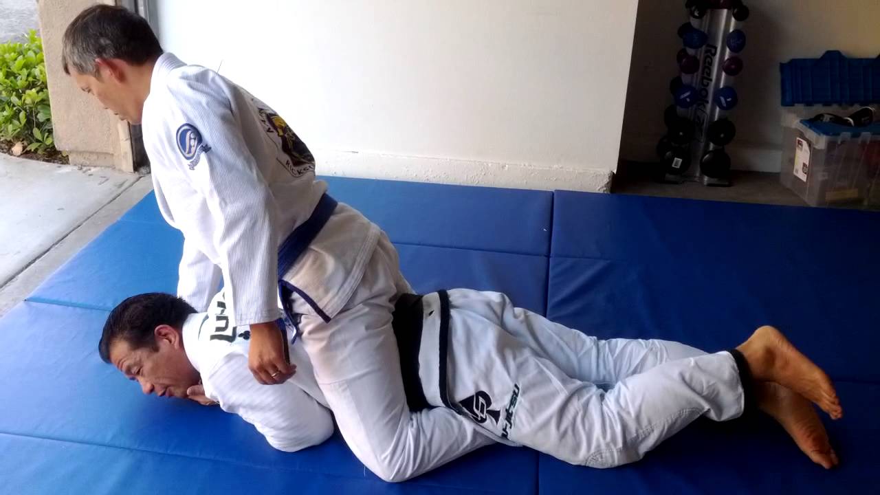 BJJ GJJ White Belt Series 1 Worst Position Ever Escape (Back Escape Face Down)