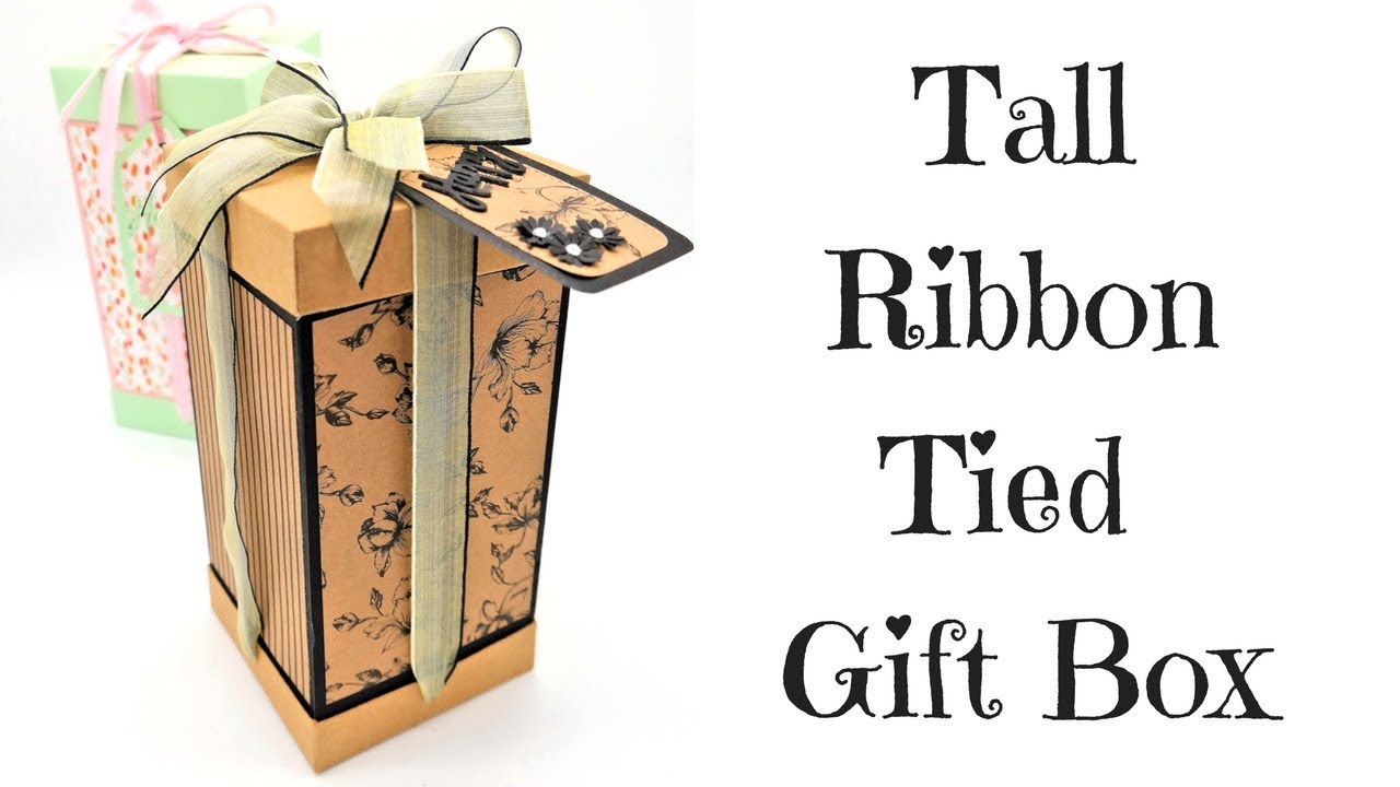 Tall Ribbon Tied Gift Box