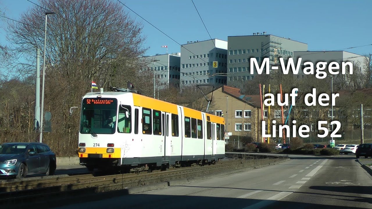 Mainz: M-Wagen 274 auf der Linie 52