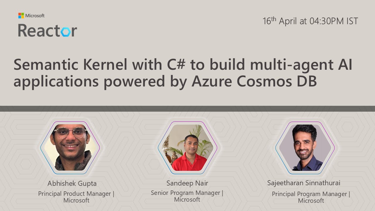 Semantic Kernel with C# to build multi-agent AI applications powered by Azure Cosmos DB