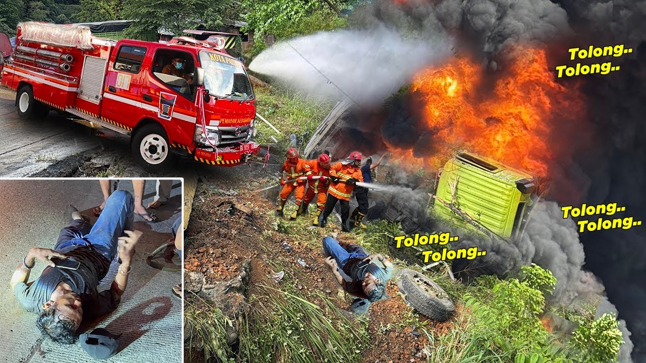 DRAMATIS !!! EVAKUASI K0RBAN TRUK MELEDAK, Pemadam Kebakaran Sampai Datang Ke Sitinjau Lauik