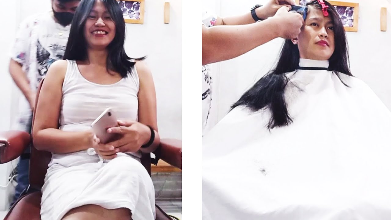 Short hair makes Hanna smile!