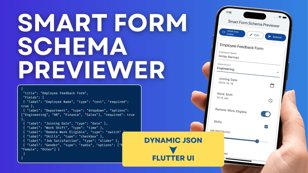 Smart Form Schema Previewer in Flutter || Build Dynamic JSON-Based Forms in Minutes