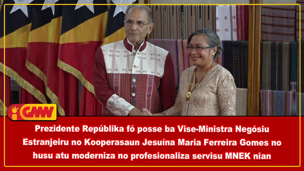 PR fó posse ba VMNEK Jesuína M. F. Gomes no husu atu moderniza no profesionaliza servisu MNEK nian