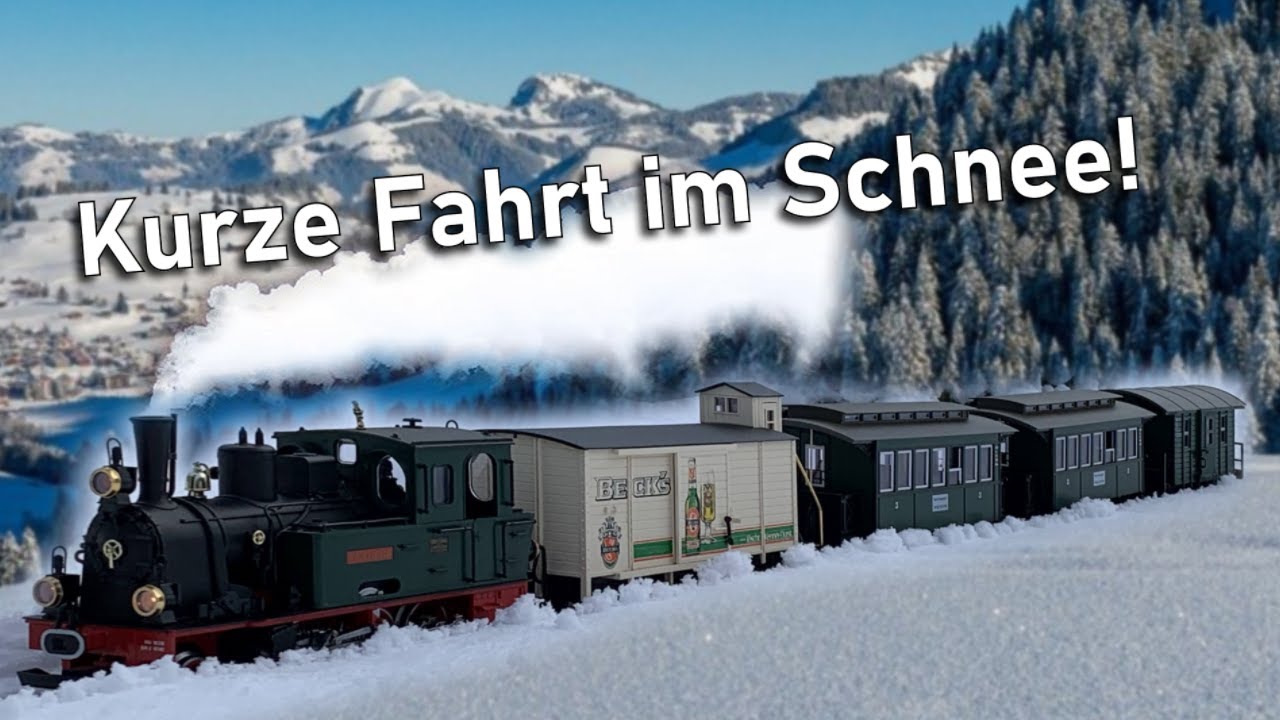 LGB fahrt im Schnee! Mit der Spreewald und der D10