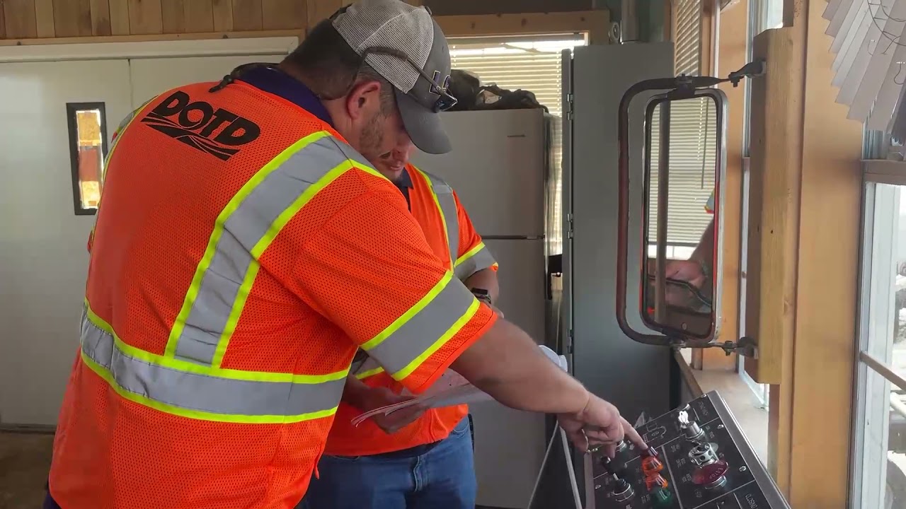 DOTD Onsite - Black Bayou winch replacement and repairs.