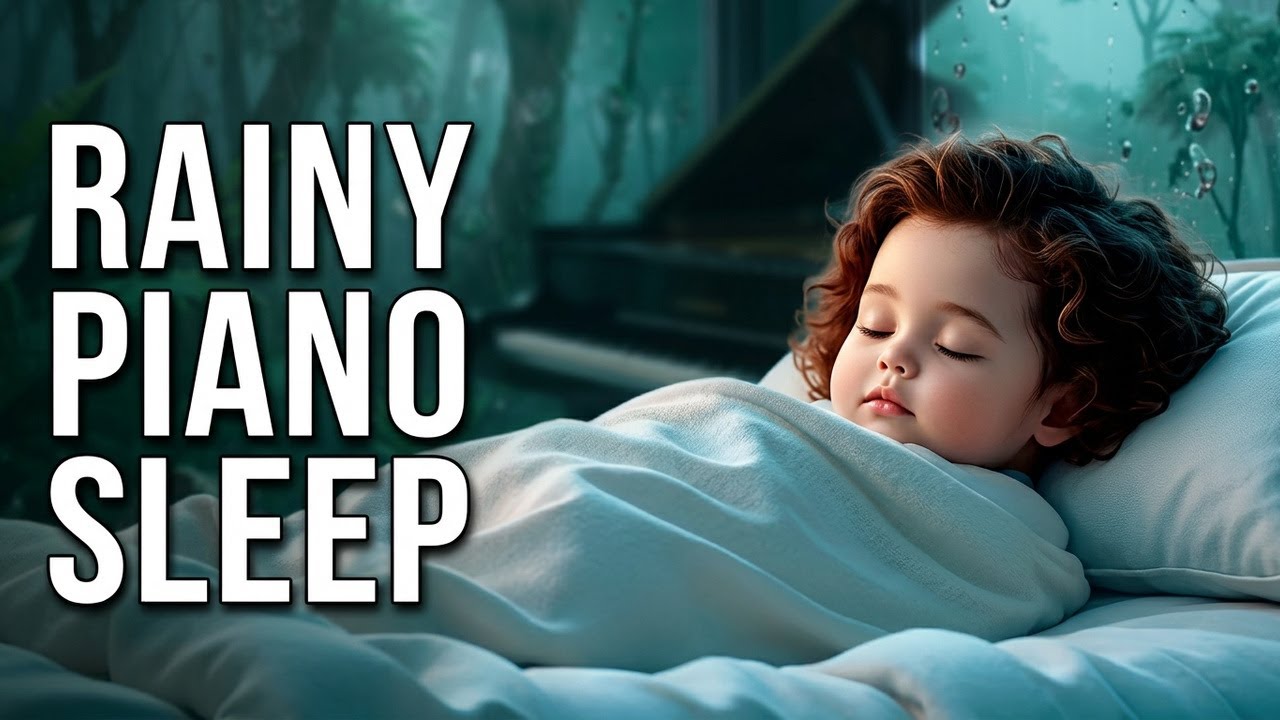 Rainy Piano Sleep Music | Stress Relief for Kids & Adults🌧️🎹🍃😴