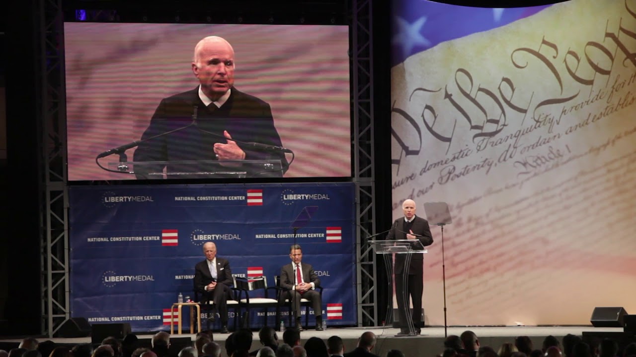 Senator John McCain warns against “half-baked, spurious nationalism