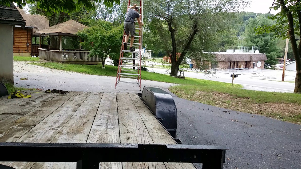 16 foot Ladder set up.