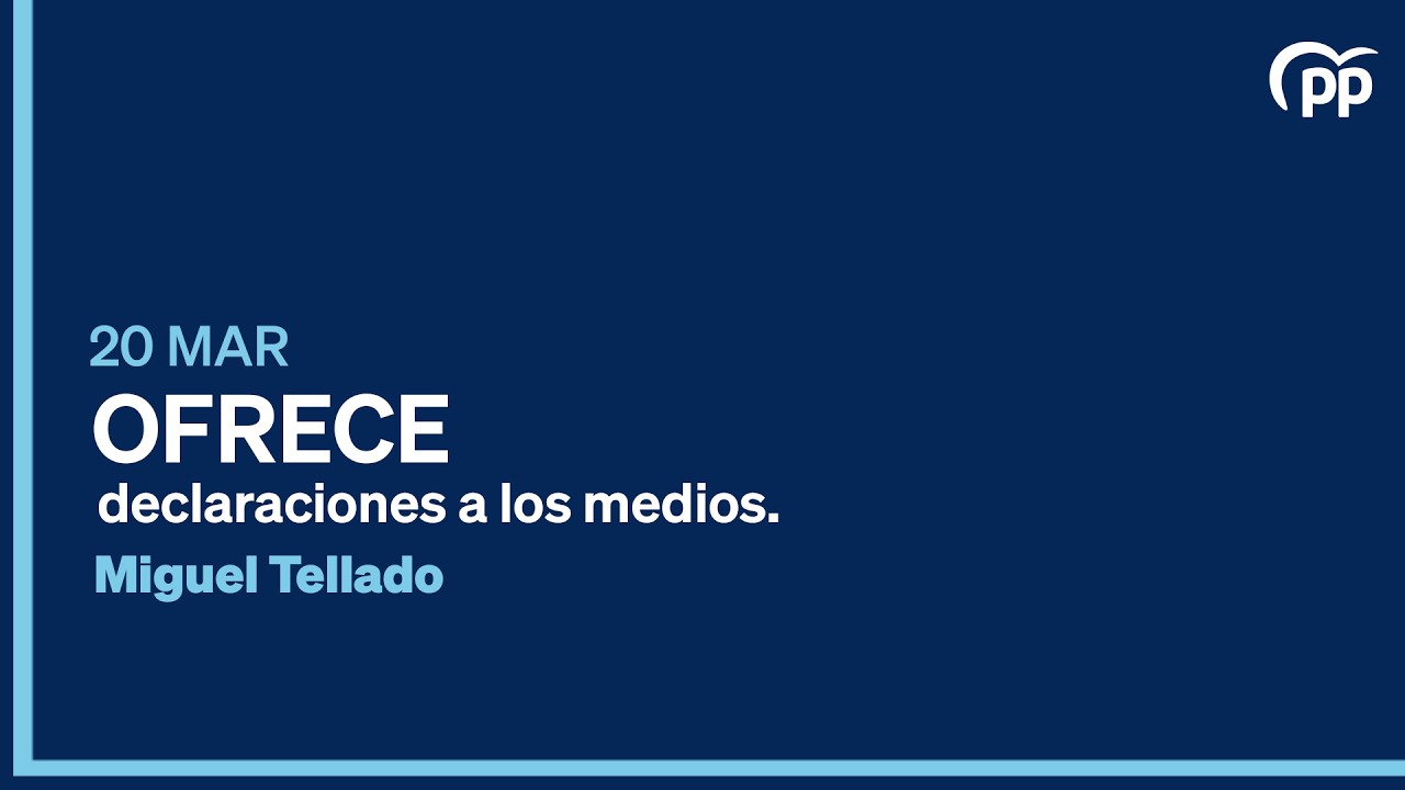🔵DIRECTO: Miguel Tellado realiza declaraciones a los medios
