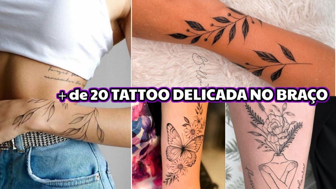 TATTOO FEMININA DELICADA NO BRA&Ccedil;O || TATTOO FEMININA NO BRA&Ccedil;O