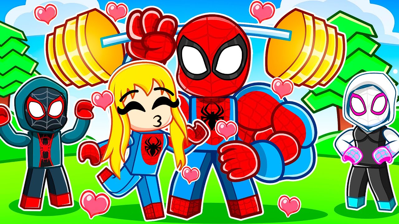 Spiderman Gets A New Girlfriend in Roblox Gym League...